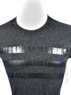 ❤️ Four for 25$ ❤️ Rogue State Mens Charcoal Short Sleeve Tee with Stripe size m
